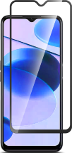Стекло защитное Realme C35 Черная рамка