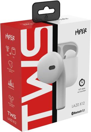 Беспроводные наушники HIPER TWS Lazo X12 White