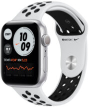 Часы Apple Watch Nike Series 6 GPS 44мм корпус из алюминия серебряный + ремешок платиновый (MG293RU/A)