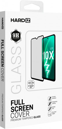 Стекло защитное Hardiz Honor 10X lite/Huawei P Smart 2021 2.5D черная рамка