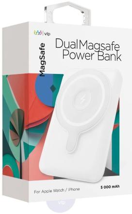 Внешний аккумулятор VLP Dual Magsafe 5000 mAh 3A USB-C Белый