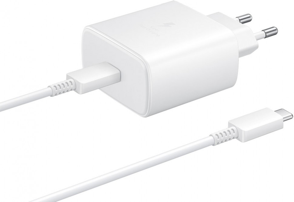 СЗУ Samsung Type-C с функцией быстрой зарядки Power Delivery 45W White (EP-TA845XWEGRU) СЗУ Samsung Type-C с функцией быстрой зарядки Power Delivery 45W White (EP-TA845XWEGRU)