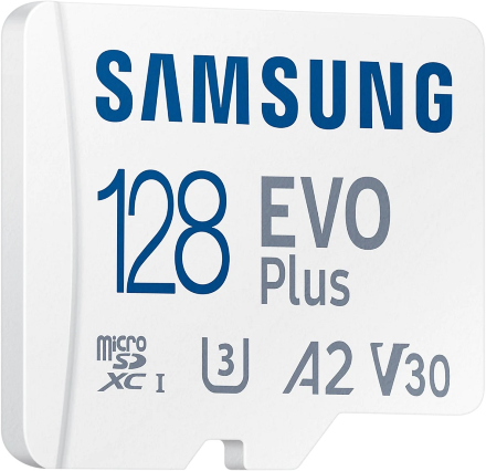 Карта памяти MicroSDXC Samsung EVO V6 128Gb Class10 с адаптером Белая (MB-MC128KA/EU)