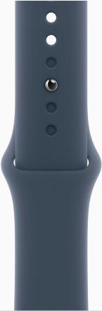 Часы Apple Watch SE 2023 GPS 40мм корпус из алюминия Серебро + ремешок Sport Band Грозовой синий (new)