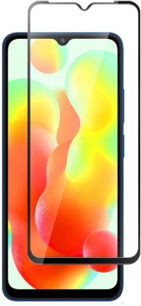 Стекло защитное для Xiaomi Redmi 12C Черная рамка