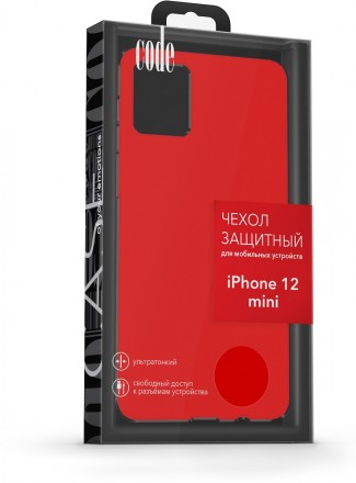 Клип-кейс Code iPhone 12 mini liquid силикон Red