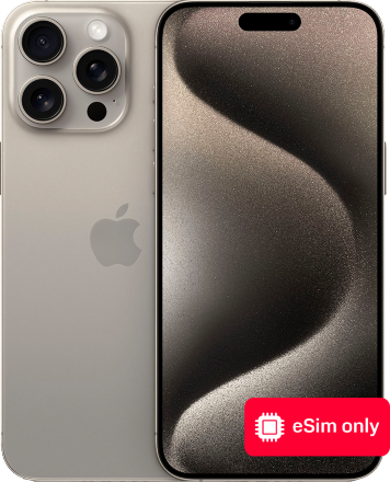 Смартфон Apple iPhone 15 Pro Max 256Gb eSIM only Натуральный титан