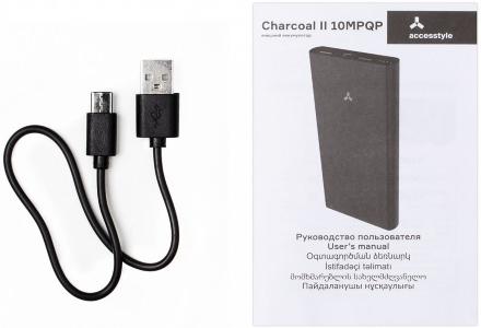 Внешний аккумулятор Accesstyle Charcoal II 10MPQP QC 3.0 10000 mAh Серый