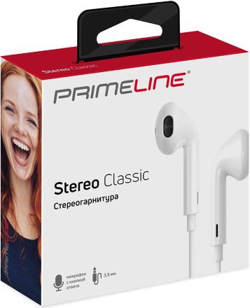 Наушники PrimeLine Stereo Classic Белые