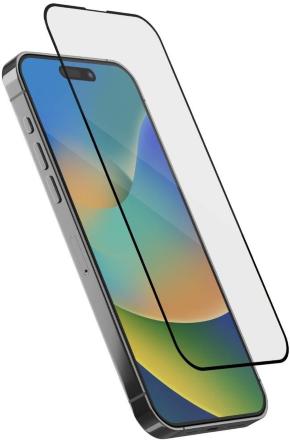 Стекло защитное uBear Extreme Nano Shield Privacy для iPhone 15 Plus алюмосиликатное Черная рамка