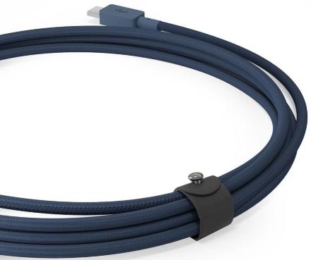 Дата-кабель VLP Nylon Cable USB-C-USB-C 60W 1.2 м Темно-синий