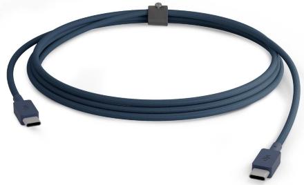 Дата-кабель VLP Nylon Cable USB-C-USB-C 60W 1.2 м Темно-синий