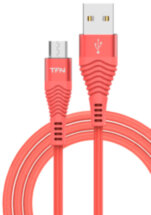 Дата-кабель TFN microUSB с защитой от излома Coral