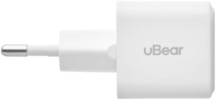 СЗУ uBear Bridge Combo USB-C 20 Вт GaN USB-C-USB-C Белое