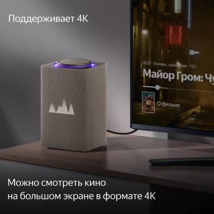 Умная колонка Яндекс Станция Макс с Zigbee Бежевая