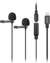 Микрофон Boya BY-M2D двойной петличный для смартфонов и планшетов Black