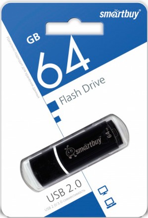 USB Flash Smartbuy 64GB USB2.0 Crown Black
