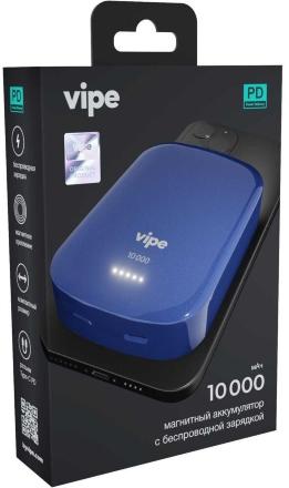 Внешний аккумулятор Vipe с беспроводной магнитной зарядкой 10000 mAh Blue (VPPBCHESTER10KBL)