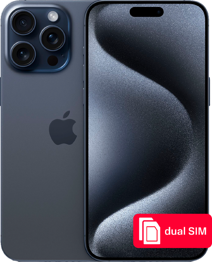 Смартфон Apple iPhone 15 Pro Max 256Gb SIM + SIM Синий титан