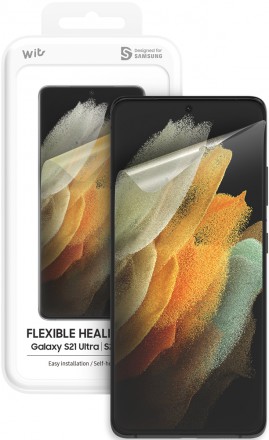 Пленка защитная WITS Samsung Galaxy S21 Ultra Flexible Healing Film прозрачная (GP-TFG998WSATR)