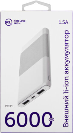 Внешний аккумулятор RedLine RP-21 6000mAh White