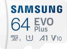 Карта памяти MicroSD Samsung EVO V6 64Gb Class10 MB-MC64KA/EU с адаптером Белая