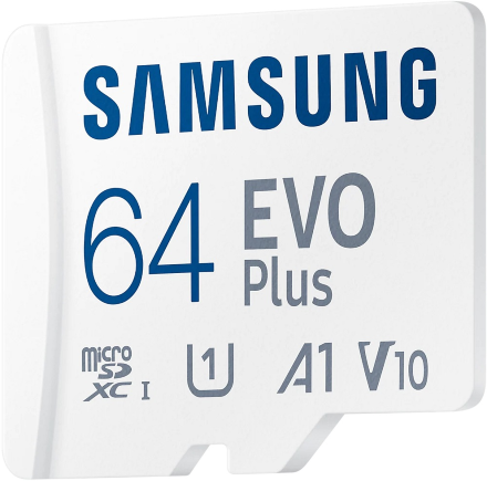 Карта памяти MicroSD Samsung EVO V6 64Gb Class10 MB-MC64KA/EU с адаптером Белая