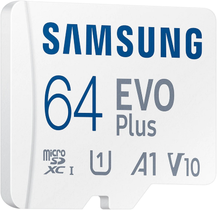 Карта памяти MicroSD Samsung EVO V6 64Gb Class10 MB-MC64KA/EU с адаптером Белая