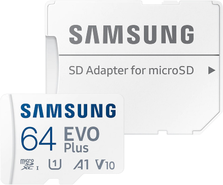 Карта памяти MicroSD Samsung EVO V6 64Gb Class10 MB-MC64KA/EU с адаптером Белая