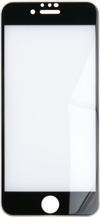 Стекло защитное RedLine iPhone 8/7/6 3D Silicone Frame черная рамка + пленка на заднюю панель