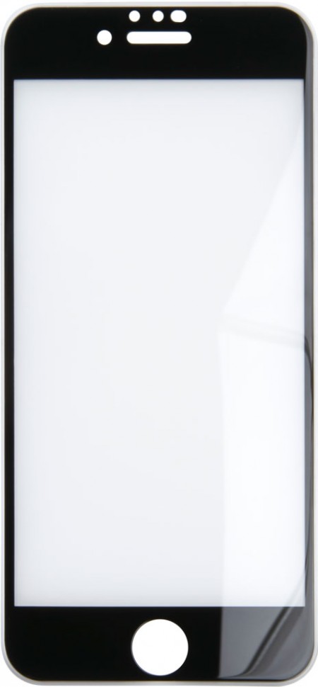 Стекло защитное RedLine iPhone 8/7/6 3D Silicone Frame черная рамка + пленка на заднюю панель