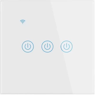 Умный выключатель Geozon WS-03 3 линии безнулевой White