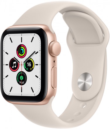 Часы Apple Watch SE GPS 40мм корпус из алюминия розовое золото + ремешок сияющая звезда (MKQ03RU/A)