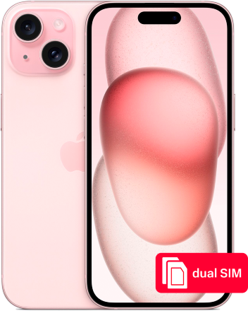 Смартфон Apple iPhone 15 256Gb SIM + SIM Розовый