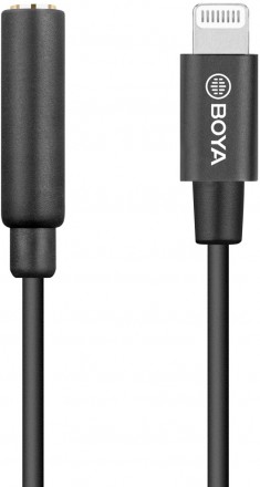 Адаптер Boya BY-K3 TRRS на Lightning Black