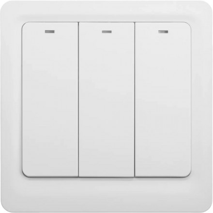 Умный выключатель Geozon WS-06 3 линии механический безнулевой White
