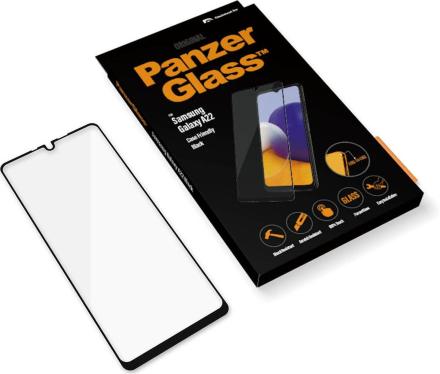 Стекло защитное PanzerGlass Samsung Galaxy A22|M22|M32 Case Friendly черная рамка