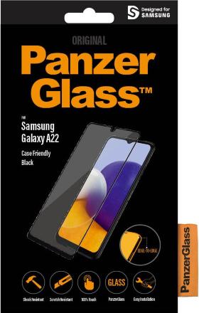 Стекло защитное PanzerGlass Samsung Galaxy A22|M22|M32 Case Friendly черная рамка