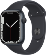 Часы Apple Watch Series 7 GPS 45мм корпус из алюминия Темная ночь + ремешок Черный (MKN53RU/A)