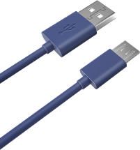 Дата-кабель Akai CE-453BL USB-microUSB 1м 1.5А Blue