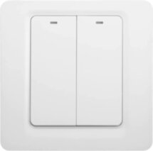 Умный выключатель Geozon WS-05 2 линии механический безнулевой White