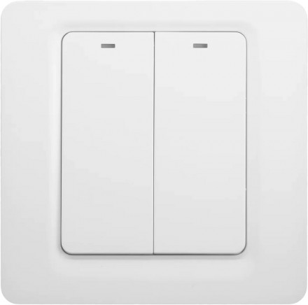 Умный выключатель Geozon WS-05 2 линии механический безнулевой White