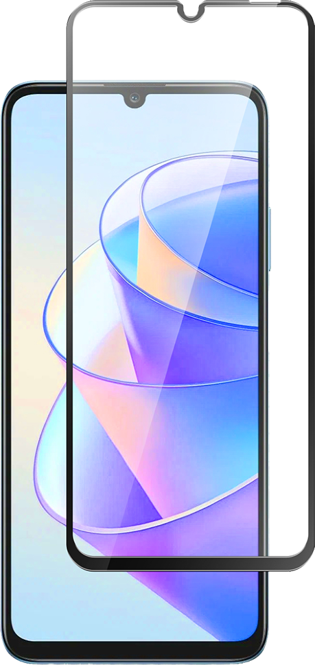 Стекло защитное для Honor X7a Черная рамка Стекло защитное для Honor X7a Черная рамка