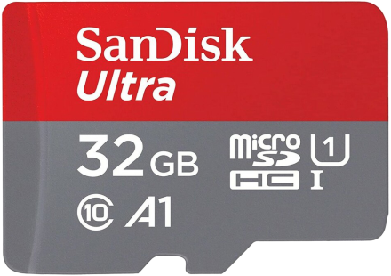 Карта памяти MicroSDHC SanDisk Ultra 32Gb Class 10 Красно-серая