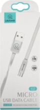Дата-кабель USAMS U2 microUSB 1.5A плоский White