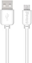 Дата-кабель Krutoff microUSB 20см White