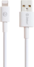 Дата-кабель Zetton USB-A-Lightning MFI 1м White (ZTUSBMFI3A8)
