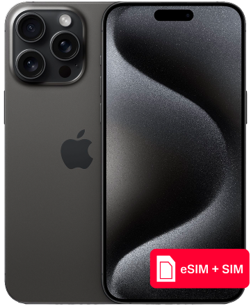 Смартфон Apple iPhone 15 Pro Max 512Gb eSIM + SIM Черный титан