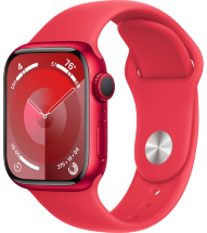 Часы Apple Watch Series 9 GPS 41мм корпус из алюминия Красные + ремешок Sport Band Красный