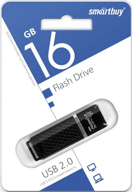 USB Flash Smartbuy 16GB USB2.0 Quartz Black